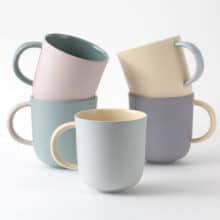 mug-five a set of minimalist mugs in pastel colors