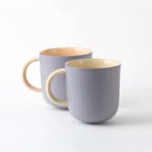 mug-pair-blueberry-yellow-apricot minimal coffee mugs