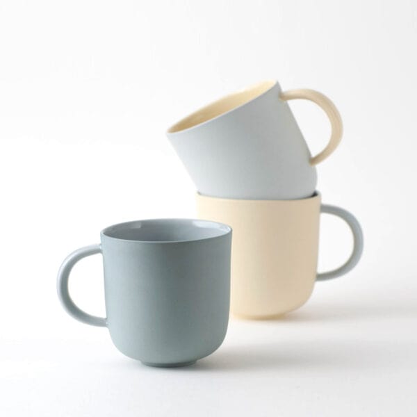 mug-pair-sage-bkue-yellow three mugs