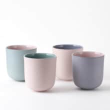 colorful porcelain cups