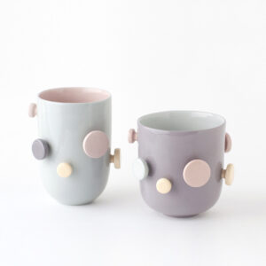 a pair of buttons cups