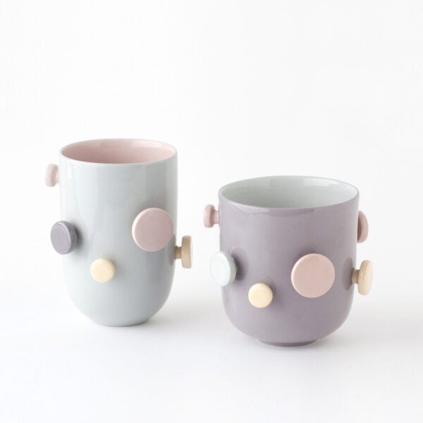 a pair of buttons cups