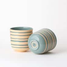 stripy_pair_apricot_sage_side Fluted cups