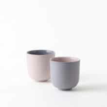 espresso-pair-blueberry-pink a pair of minimal espresso cups in pink and blueberry colors