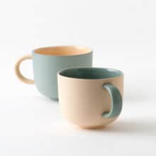 midi-handle-sage-apricot modern cups with a handle