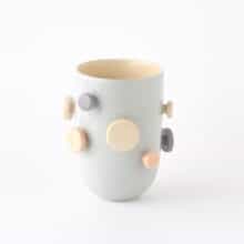 buttons_tall_sky_yellow unique cup with knobs instead of a handle