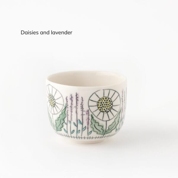 Swedish-Summer-color-daisy-lavender cup with lavender