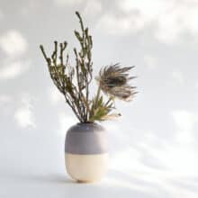 duo-blueberry-yellow-with-spikey minimalist vase