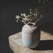 duo-dustypink-blue-with-whites small vase in low key