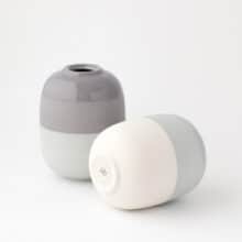 duo-pair-blueberry-blue-white two simple vases