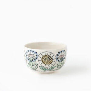 small cup with floral pattern