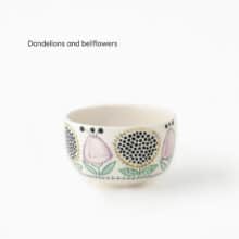 Swedish-summer-mini-dandelions-bellflowers mini cup with dandelions