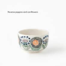 Swedish-summer-mini-reverse-poppies-cornflowers small cup with cornflowers and poppies