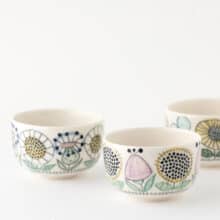 Swedish-summer-mini-trio three mini porcelain cups